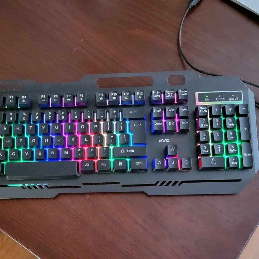Evo Core LED Glow Gaming Keyboard MI-CGB01 Tested Works